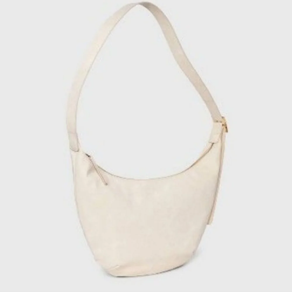 Cream Crescent Shape Y2k Chic Slouchy Sling Hobo Shoulder Bag Going Out